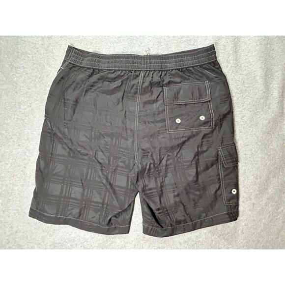 Tommy Bahama Swim Trunks Mens Large Relax Board Shorts Nylon Black Cargo - Picture 13 of 15
